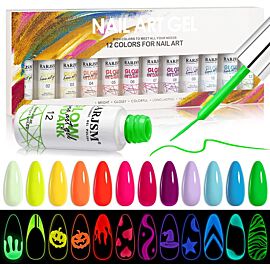 Fluorescent Marker Nail Polish Lot 5 Pz