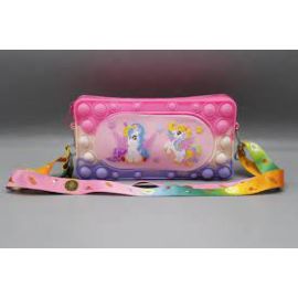 Purse Silicone Pop-It Unicorn 7.5 X 9 X 3 Cm 1 U